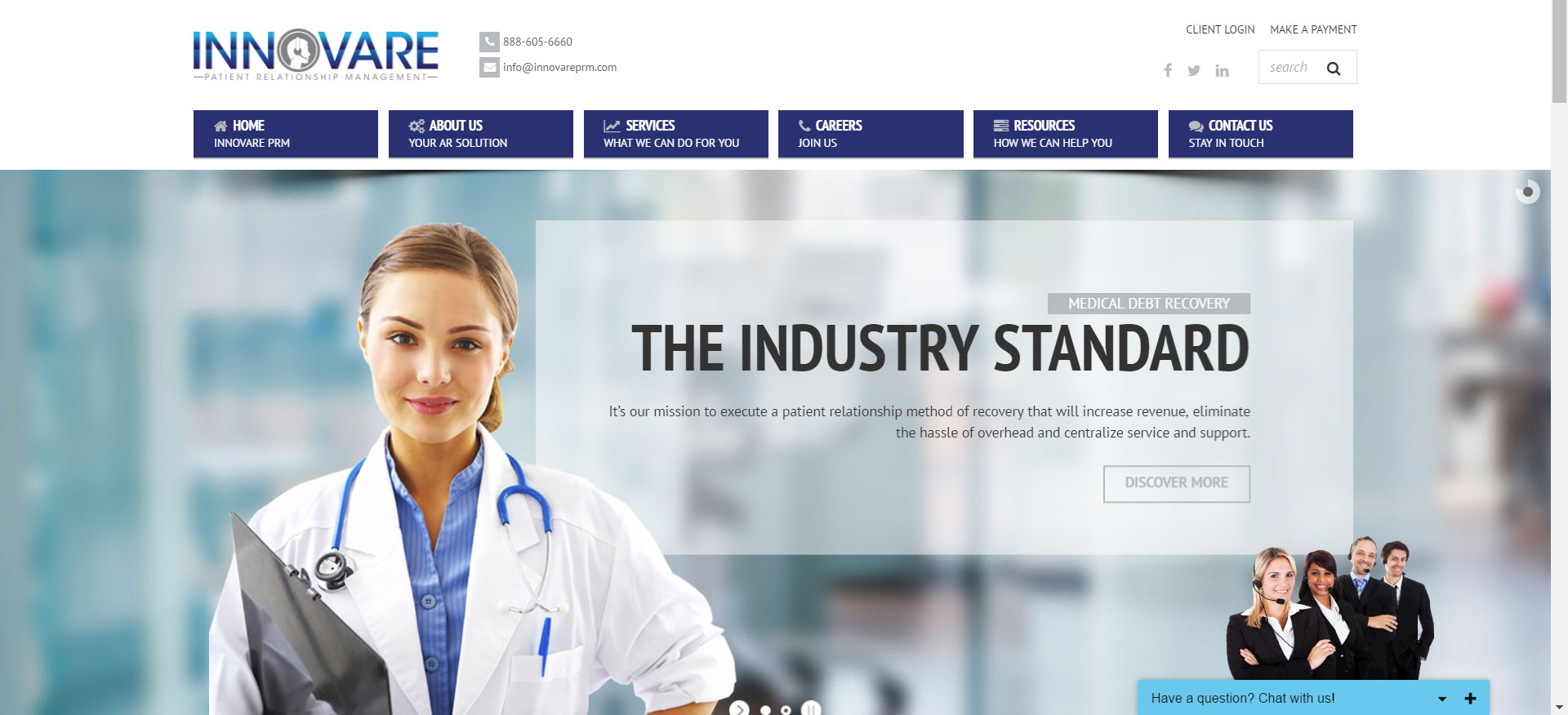 Innovare Patient Relationship Management website