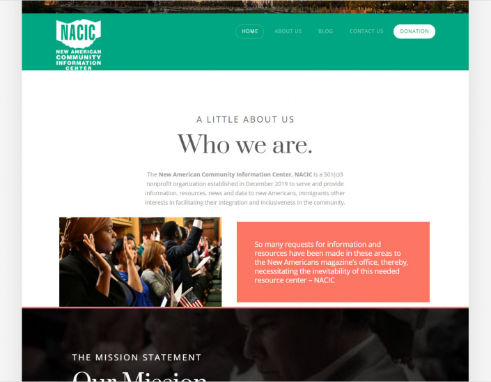 New American Community Information Center website