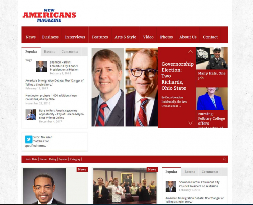 New Americans Magazine website